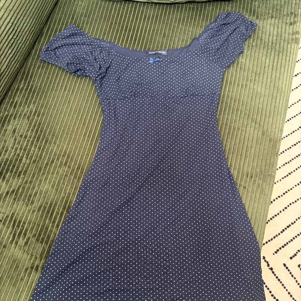Brandy Melville Navy Polka dot Mini Dress